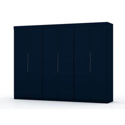 Mulberry 2.0 Modern 3 Sectional Wardrobe Closet with 6 Drawers - Set of 3 in Tatiana Midnight Blue - Manhattan Comfort 124GMC4