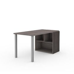 I3 Plus Computer Desk in Bark Gray - Bestar 160854-47