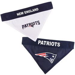 Pets First NFL AFC Reversible Bandana For Dogs, Large/X-Large, New England Patriots