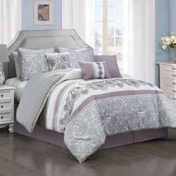 Seren 7 Piece Comforter Set Queen Size - Elight Home 21731Q