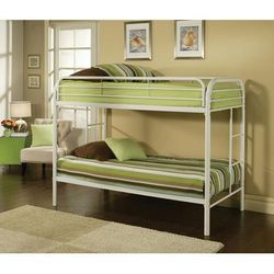 Thomas Twin/Twin Bunk Bed in White - Acme Furniture 02188WH