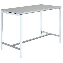 Table Haute Creo Structure Blanche Plateau Gris L 160 - Quadrifoglio