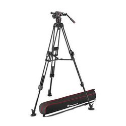 Manfrotto 608 Nitrotech Fluid Head with 645 FAST Twin Aluminum Tripod System and Bag MVK608TWINFAUS