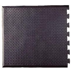 tapis antifatigue terminal clipsable noir - 71x79cm