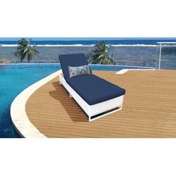 Miami Chaise Outdoor Wicker Patio Furniture in Navy - TK Classics Miami-1X-Navy
