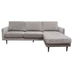 Kelsey Reversible Chaise Sectional in Grey Fabric - Diamond Sofa KELSEYSEGR