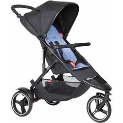 Phil & Teds Dot Stroller & Liner - Black/Sky