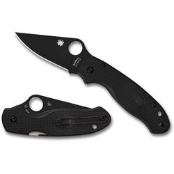 Spyderco Para 3 Lightweight Folding Knife 2.93in CTS BD1N Plain DLC Blade Black FRN Handle C223PBBK
