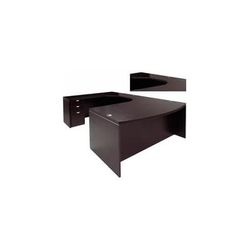 Mocha Conference U-Shaped Workstation w/Curved Bridge