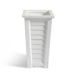 Plymouth Easy-Care Tapered Planter - White - Grandin Road