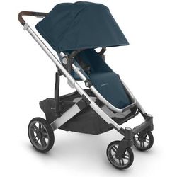 UPPAbaby Cruz V2 Stroller - Finn (Deep Sea/Silver/Chestnut Leather)