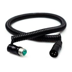 Remote Audio Low-Profile XLR3F to XLR3M Balanced Coiled Jumper Cable (2' Collapsed, 7' E CAXJCOILLPF