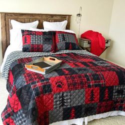 Your Life Style Red Forest 3pc King Quilt Set by Donna Sharp - American Heritage Textiles Y20017