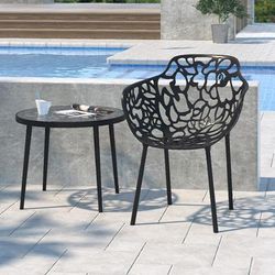 Modern Devon Aluminum Chair - LeisureMod DCA23BL