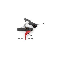 Airborne Arms Geronimo Trigger System Compact Talon AR-9/ AR-10/ AR-15 3-4 lb Pull Weights Ambidextrous Curved Red Compact ABN-AAGT-CSR1