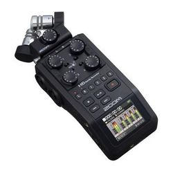 Zoom H6 All Black 6-Input / 6-Track Portable Handy Recorder with Single Mic Caps ZH6AB