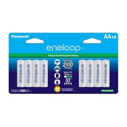 Panasonic eneloop AA Rechargeable Ni-MH Batteries (2000mAh, Pack of 16) BK-3MCCA16FA