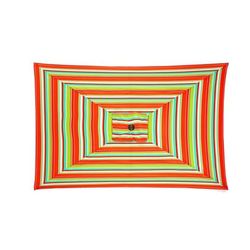 6' x 10' Oversized Rectangular Umbrella by BrylaneHome in Covert Breeze 6.5' x 10' Heavy Duty Fade-Resistant w/ Easy-Turn Crank