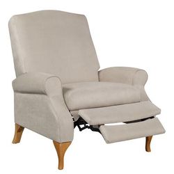 350 lbs. Weight Capacity Faux Suede Recliner by BrylaneHome in Beige Extra Wide Seat (350 lb. capacity)