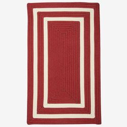 Double Border Rug by Colonial Mills in Red (Size 2'W X 6'L)