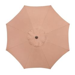 9' Tilt-and-Crank Umbrella by BrylaneHome in Taupe 9 Foot Heavy Duty Fade-Resistant Tilting Shade