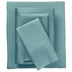 Bed Tite™ 300 Thread Count Sheet Set by BrylaneHome in Blue Haze (Size TWIN)
