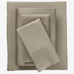 Bed Tite™ 300 Thread Count Sheet Set by BrylaneHome in Taupe (Size QUEEN)