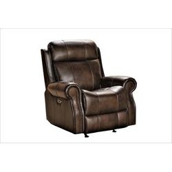 Barcalounger 6PH-3717 Demara Rocker Recliner w/ Power & Power Head Rest in 3712-86 Tonya Brown / Leather Match