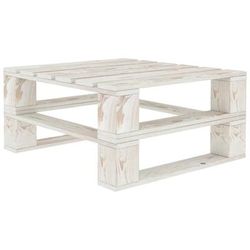 vidaXL Tavolo da Giardino in Pallet Bianco in Legno