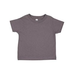 Rabbit Skins 3321 Toddler Fine Jersey T-Shirt in Charcoal size 4 | Cotton LA3321, RS3321