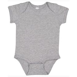 Rabbit Skins 4424 Infant Fine Jersey Bodysuit in Heather size 24MOS | Ringspun Cotton LA4424, RS4424