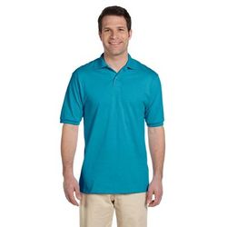 Jerzees 437 Adult SpotShield Jersey Polo Shirt in California Blue size XL 437MSR, 437M