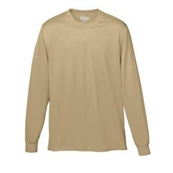 Augusta Sportswear 788 Athletic Adult Wicking Long-Sleeve T-Shirt in Vegas Gold size Medium | Polyester