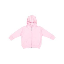 Rabbit Skins 3346 Toddler Zip Fleece Hoodie in Pink size 4 | Ringspun Cotton LA3346