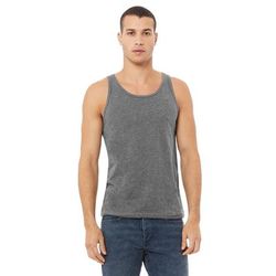 Bella + Canvas 3480 Jersey Tank Top in Deep Heather size Small | Ringspun Cotton BC3480, B3480