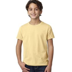 Next Level 3312 Youth CVC Crew T-Shirt in Banana Cream size Small | Ringspun Cotton NL3312