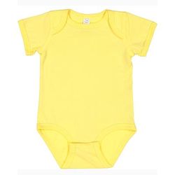 Rabbit Skins 4424 Infant Fine Jersey Bodysuit in Butter size Newborn | Ringspun Cotton LA4424, RS4424