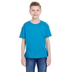 Fruit of the Loom 3931B Youth HD Cotton T-Shirt in Turquoise Heather size XL 3930BR, 3930B