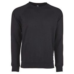 Next Level N9000 French Terry Raglan Crew T-Shirt in Black size Large | Cotton/Polyester Blend 9000, NL9000