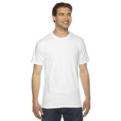 American Apparel 2001 Fine Jersey Short-Sleeve T-Shirt in White size Medium | Cotton 2001W, AA2001W
