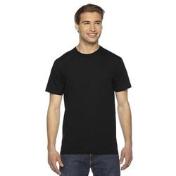 American Apparel 2001 Fine Jersey Short-Sleeve T-Shirt in Black size Small | Cotton 2001W, AA2001W