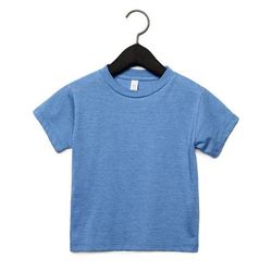 Bella + Canvas 3001T Toddler Jersey Short-Sleeve T-Shirt in Heather Columbia Blue size 5 | Cotton B3001T