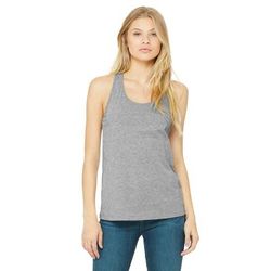 Bella + Canvas B6008 Women's Jersey Racerback Tank Top in Heather size XL | Cotton 6008, BC6008