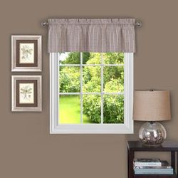 Wide Width Sydney 58" x 14" Window Curtain Valance by Achim Home Décor in Linen (Size 58" W 14" L)