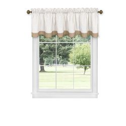 Wide Width Westport Window Curtain Valance 58" x 14" by Achim Home Décor in Taupe (Size 58" W 14" L)