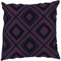 Camblesforth 18" Square Cotton Navy/Purple Throw Pillow - Boutique Rugs