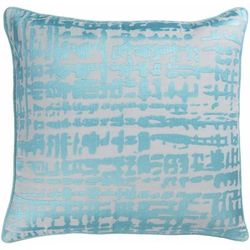 Lumberville 20" Square Modern Aqua/Light Gray Lumbar Pillow - Boutique Rugs