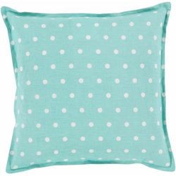 Abertridwr 22" Square Cottage Cream/Seafoam/Sage Throw Pillow - Boutique Rugs