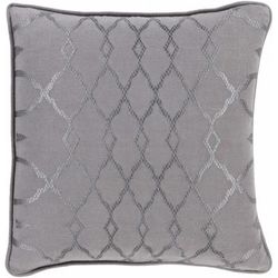 Erindale 20" Square Modern Charcoal/Gray Throw Pillow - Boutique Rugs