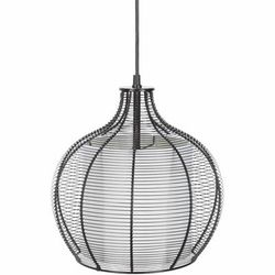 Thebes 12"L x 12"W x 13"H Rustic Black/White Pendant - Boutique Rugs